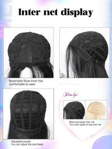 45CM Women's Medium-Long Fluffy Wolf Tail Synthetic Wig With Bangs, Matte Heat-Resistant Fiber, Lolita Style, Suitable For Daily Wear, Party, Cosplay - Multicolor - View 9