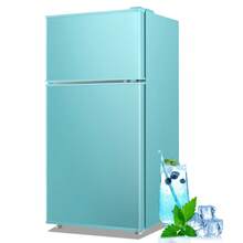 WANAI 2.4 Cu.Ft Mini Fridge With Top Freezer, Refrigerator For Personl Use Dorm Fridge With Egg Tray, Removable Shelves,7 Temperature Control Silver - US B Type Plug(110-127V) - View 1
