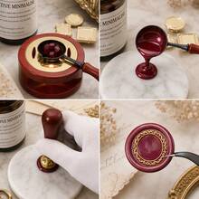 2/3/4/5/6pcs Customized Initial Wedding Wax Seal Stamp Set, Personalized Wax Seal Stamp Kit, Invitation Seal, Customizable Any Logo Or Initial Wax Seal Stamp Set, Multiple Sizes Available, Personalized Any Logo Wax Seal Set - Multicolor - View 11
