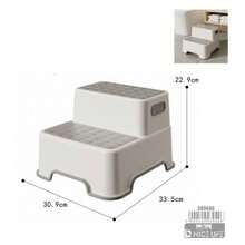 Compact Two-Step Stool With Reinforced Structure And Non-Slip Base Edging - Multicolor - View 13