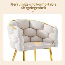 Beige Velvet Armchair - Modern Style - Beige - View 8