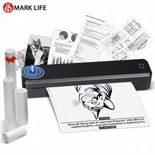 Marklife X8 A4 Thermal Printer, Portable Bluetooth Inkless Printer For PDF Photos Documents, Wireless Tattoo Stencil Machine For Home School Office Tattoo Artists - Multicolor - View 2