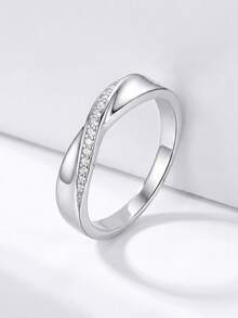 1pc Intertwined Glowing Ring, Exquisite Women's Jewelry, Suitable For Balls, Parties, Dates, Holidays, Anniversaries And Other Special Occasions - Intertwined Light Ring - View 2