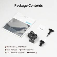 TELESIN Action Camera Motorcycle Windshield Clamp Mount Holder For Go Pro Luna Ultra D J I Action Quick Release Motorbike Windscreen Clamp For POV Shoot - View 12