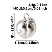 1pc/2pcs Cute Exquisite 304 Stainless Steel Vacuum Electroplated Long-Lasting Color Retention 3D Geometric Spherical Pendant Charms, Tooth, Lollipop, Peanut, Puppy And More, Suitable For Bag Decoration, Handmade DIY Jewelry Making Necklace Bracelet Earring Accessories - Picture - View 32