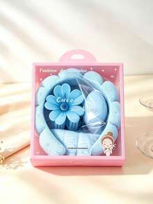 5-Pieces Fashion Headband Hair Clip And Face Washing Wristband Set Hair Accessories For Women - Multicolor - View 2