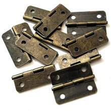 10pcs 18-24mm Vintage Small Hinges, 180 Degree Iron Hinges, Suitable For Gift Boxes, Wooden Boxes, DIY Accessories. - 24-18mm - View 2