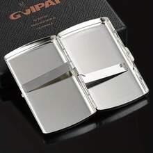 Vintage Metal Cigarette Case - Portable Men's Cigarette Case, Holds 16 100mm Cigarettes, Credit Card Holder, Unisex Wallet (Silver) - Multicolor - View 6