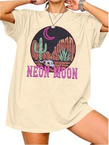 Women T-Shirts - 杏色 - 查看 1