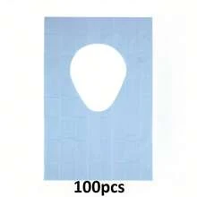 10/20/50pcs Thickened Double-Layer Waterproof Disposable Toilet Seat Covers, Adhesive Backing For Secure Fit, Individually Wrapped - Suitable For Toilet Training, Public Restrooms, Travel, Airplane, Camping And More - Multicolor - View 10