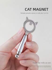 annies Silver Cat Ear Design Magnetic Nail Art Tool Strong Magnet DIY Gradient Crystal Cat Eye Gel Nail Art Supplies 1pc/3pcs - Multicolor - View 7