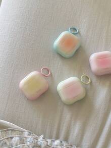 極簡馬卡龍漸層色 Pods Pro3 保護殼，相容 Apple Pods 4 降噪 1/2/3/Pro 2代無線藍牙耳機，柔軟矽膠材質 - 黃色 - 查看 3