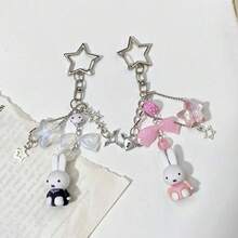 MIFFY 1pc Keychain, Mini Rabbit Pendant, Backpack Charm, Phone Case Decoration, Cute Bag Accessory, Gift For Girls - Multicolor - View 4