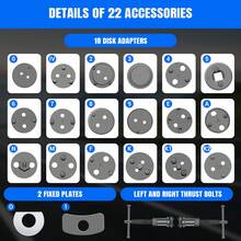 22pcs Brake Caliper Rewind Tool Kit To Wind Back Front And Rear Disc Brake Pisto Brake Pad Ratchet Rewind Spreader Piston Retracting Caliper Press Install Tool Brake Cylinder Adjuster - A - View 10
