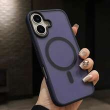 磁吸磨砂保護殼，相容 iPhone 13 15 14 16 17 11 12 Pro Max Plus 17e 16e，防震防摔手機殼 - 藍色 - 查看 7