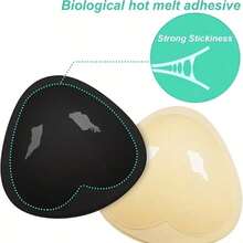 2pcs Reusable Soft Invisible Breast Pads - Anti-Nipple Pads With Lift-Up Cup Covers, Suitable For Bikini, Lingerie And Beachwear - Women's Underwear, Lift-Up And Cover Dual Use - One Size Fits All - View 9