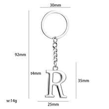 Minimalist Metal Alphabet Keychain, 1 Pc A-Z Initial Pendant, Stylish Bag Charm & Key Ring, Personalized Bag Charm, Gift For Friends & Lovers - Silver - View 21