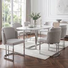 Dining Chairs Grey - Modern Style Comfortable - Grey - View 6