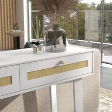 HOMCOM Mesa de banco - Blanco - Ver 8