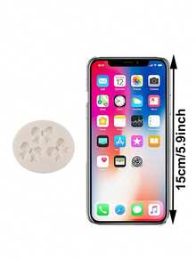 硅胶迷你蝴蝶结皇冠翻糖模具 巧克力模具 工艺品 DIY烘焙工具 情人节派对 家居装饰 家居礼品 - 米色 - 查看 3