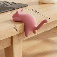 Crochet de bureau portable mignon en forme de chat pour sacs à dos, crochet adhésif pour sacs d'école pour étudiants, sans perçage, organisateur de bureau d'étude, crochet de sac de bureau multifonction, outil de suspension en plastique durable et léger, accessoire créatif et gain de place pour la salle de classe et la maison - Voir 6