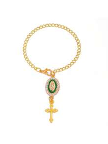 Women's Keychain Steering Wheel Charm.Features Virgin Mary Rosary Car Pendant,Cross Charm;Suitable Car Key,Accessory,Bags,Phone Cases.Holidays,Gifts - Multicolor - View 19