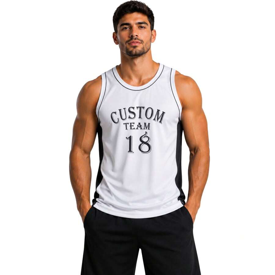 Men's Sports Tank Top For Sports Activities, Gym And Casual Use - 客製化白色 - 查看 1