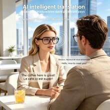 SENBONO Multifunctional Smart Glasses, AI Smart Glasses, Open-Ear Stereo System, AI Voice Assistant, Language Translation Support, Wireless Calling, Music Playback, Business, Travel - View 5