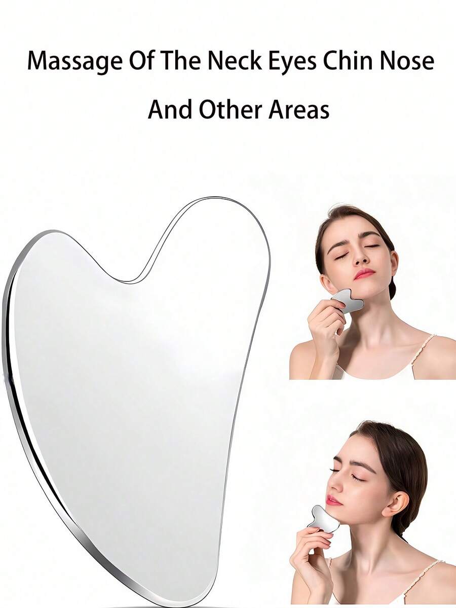 Portable Gua Sha Board Heart Shaped Massager For Men And Women Washable Massage Tool For Travel Fall Home Decor Wedding Room Dorm Camping Birthday Gift Travel Daily Outdoor Back To School Essential Accessory