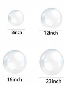 1 pieza Pelota de playa inflable de PVC de unicolor transparente, inflable para piscina, artículos esenciales de playa, flotador de piscina - Multicolor - Ver 6