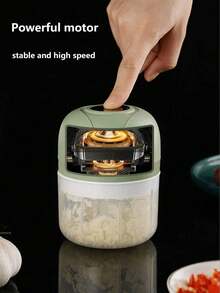 Picador eléctrico inalámbrico mini de cebolla y ajo, rebanador multifuncional creativo de verduras y frutas, molinillo, triturador, licuadora de cocina recargable por USB, herramienta para condimentos y especias, gadget de cocina, máquina asistente de cocina - Multicolor - Ver 5