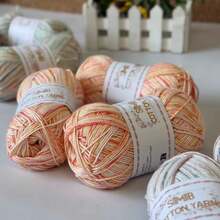 4 Sets 50g/Pc Equidistant Dyed Cotton Yarn, 100% Pure Cotton Yarn For Handmade Crochet, Rich And Vibrant Colors, Suitable For Spring/Summer Crochet, DIY Craft Material, Suitable For Beginners, Total 200g - 4-pack 3616 - View 2