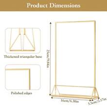 Trintion Sturdy Sign Holder, Practical Tabletop Display Stand, Widely Used For Retail Counter, Desk And Various Daily Application Scenarios - Gold - View 8