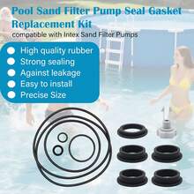 Sand Filter Pump Seal Gasket Replacement For Intex Sand Pumps, Pool Sand Filter Pumps Replacement Parts ,11228 11412 L-Shape O-Ring Gasket, Air - White - View 5