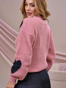 Women Sweaters - 乾枯玫瑰色 - 查看 2