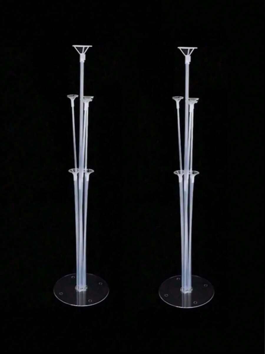 1 Set 7-Head 27.56 Inch Self-Adhesive Balloon Stand Kit - Adjustable Center Decor Pole, Suitable For Weddings, Birthdays, Housewarmings, Bachelor Parties - No Electricity Required, Multi-Functional Event Decoration