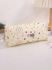 Gradient Star And Polka Dot Pattern Creative Pencil Case, Stylish And Portable Stationery Pouch,Office Desk Organizer For Items, Must-Have Pencil Case For Back-To-School Season - Single Piece - View 14