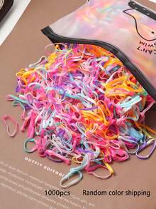 500/1000/2000入 女用一次性高彈性黑色橡皮筋 - 彩色 - 查看 7