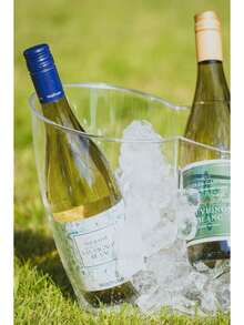 BarCraft Wine Cooler Bucket, Double Sided Design For 2 Bottles, Plastic, Transparent, 7 Litres Father's Favorite Gift - View 5