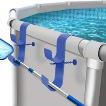 2pcs Adjustable Fixed Swimming Pool Pole Holder - Durable Plastic, Suitable For In-Ground Pools, Includes Net And Brush Hooks Accessories, Swimming Pool Accessories | Adjustable Bracket | Plastic Construction, Pool Pole Holder, A Great Pool Accessory - 2 Pack - View 10