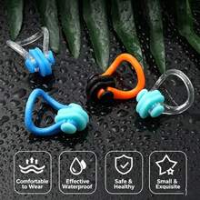 Swimming Nose Clips 8 Pack Soft Silicone Waterproof Anti Slip Nose Plugs For Swimming Pool Training Water Sports(Colors Are Sent Randomly) - Multicolor - View 4