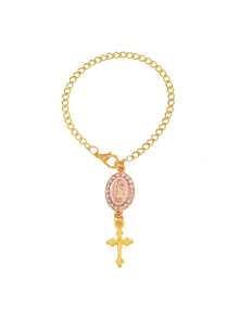Women's Keychain Steering Wheel Charm.Features Virgin Mary Rosary Car Pendant,Cross Charm;Suitable Car Key,Accessory,Bags,Phone Cases.Holidays,Gifts - Multicolor - View 17