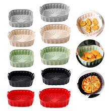 1pcReusable Air Fryer Silicone Pot Liner, Non-Stick Square Air Fryer Basket Insert With Handles, Heat Resistant Baking Tray For Oven Microwave, Easy Clean Air Fryer Accessories - View 6