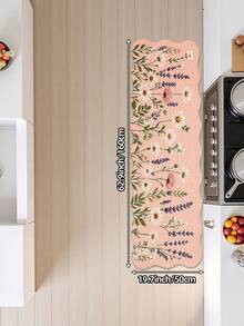 DAJIANG 1 pieza Alfombra larga con forma floral, Alfombra de cocina, Adecuada para baño, cocina, exterior, pasillo, dormitorio, sala de estar, Lavable a máquina y fácil de limpiar, Felpudo antideslizante para la entrada, Accesorio decorativo de alfombra para el dormitorio - Multicolor - Ver 14