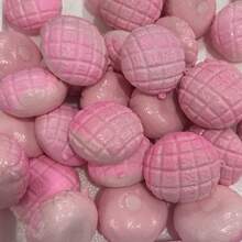1pc Realistic Pink Strawberry Hong Kong Style Pineapple Bun Handmade DIY Stress Relief Squishy Toy - Multicolor - View 9