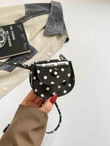 Versatile Minimalist Design, Solid Color Mini Women's Cross-Body Bag, Flap, Small Medium , New Fashion Shoulder Bag - Black - View 9