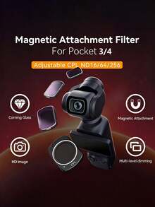 Filter Adapter For Pocket Gimbal 3/4 HD ND CPL UV Lens Filter Easy Installation Handheld Camera Shooting Accessory - View 2