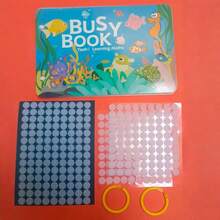Buku Aktivitas Montessori Busy Quiet Book, Buku Aktivitas Stiker Tahan Sobek, Mainan Edukasi Pelatihan Otak untuk Pembelajaran Kognitif Balita - MultiWarna - View 8