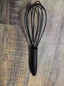 1 pieza Batidor de silicona, material de acero inoxidable con mango ergonómico de silicona negra, herramienta de horneado resistente al calor, adecuada para entusiastas del horneado y chefs profesionales, aplicable para batir crema, mantequilla y azúcar, batir huevos, mezclar, cocinar y hornear - Multicolor - Ver 11