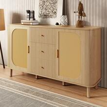 Modern Sideboard With Drawers - Perfect For Living Room Or Kitchen - Natural - View 3